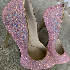 Pink Glitter 5 1/2 inch Pumps